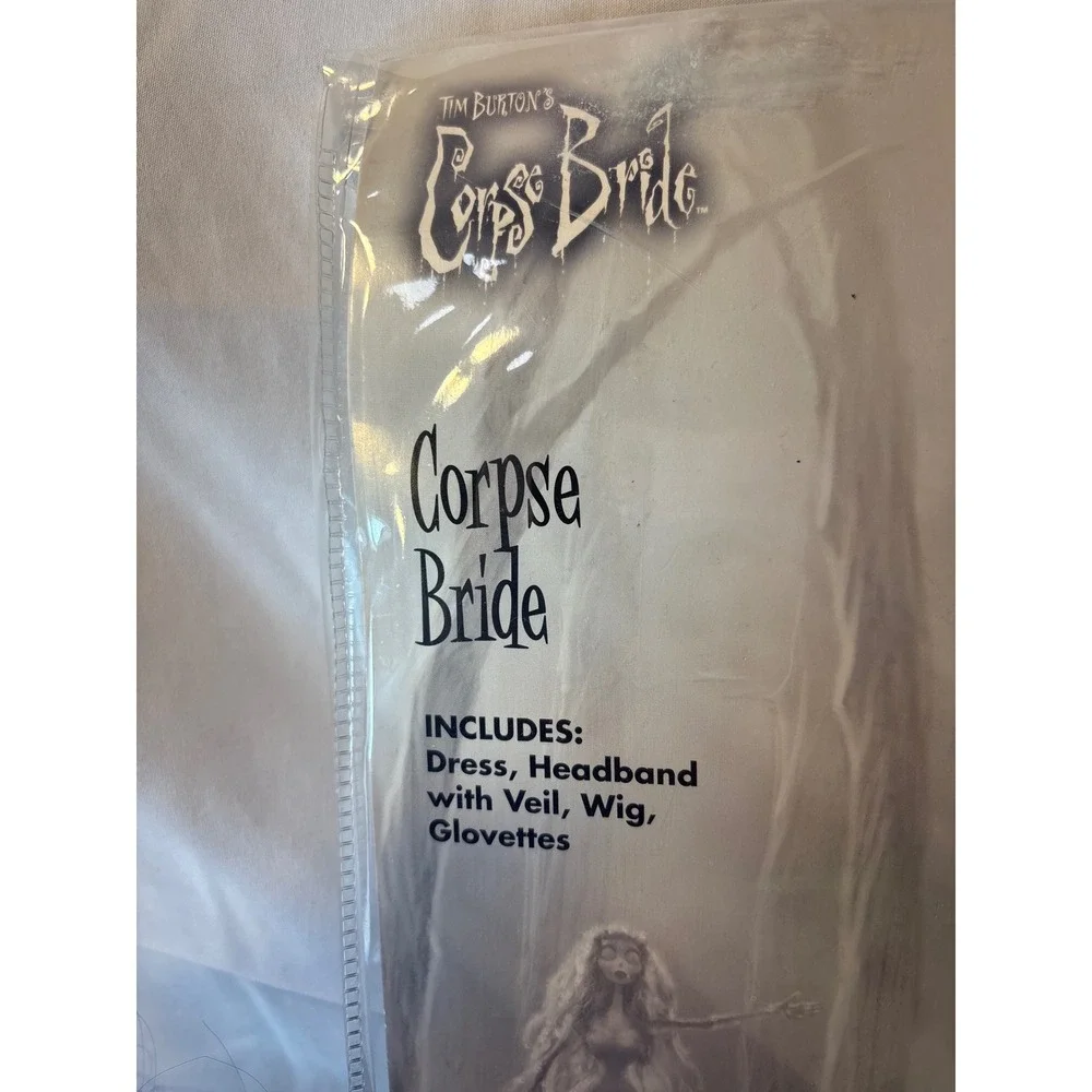 Spirit Halloween Corpse Bride Costume Child Small 4-6 Dress Wig Veil Bouquet - Picture 9 of 9